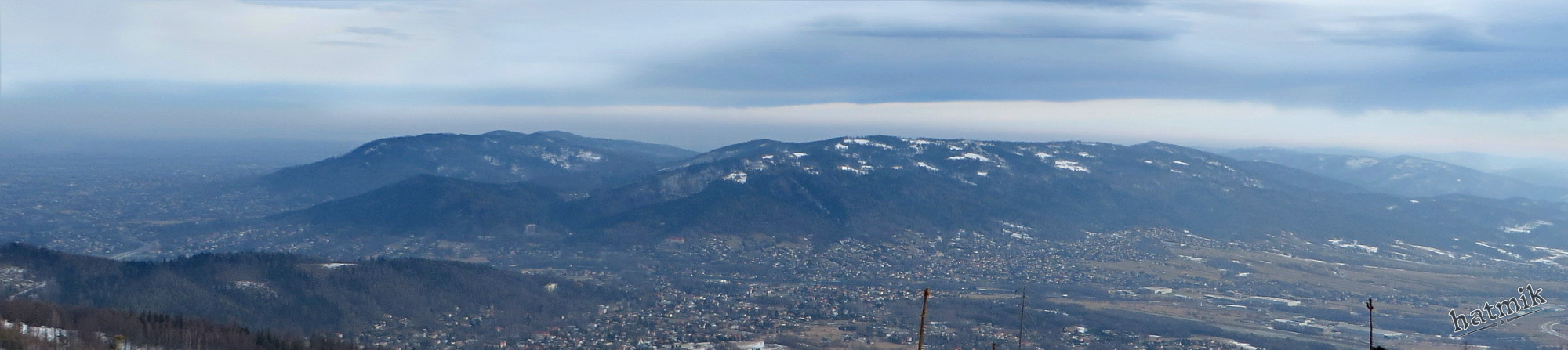 Panorama Beskidu Maego z szytu Klimczok
