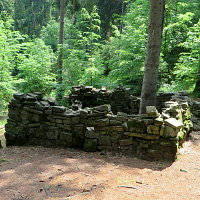 Ruiny szalasu kamiennego pod Wielk Cisow Grap